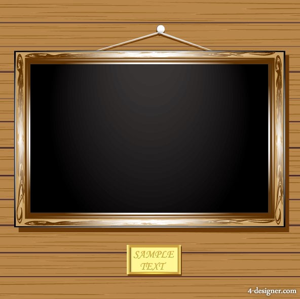 Wooden Vintage Frame Vector Free Wooden Vintage Frame Vector Free