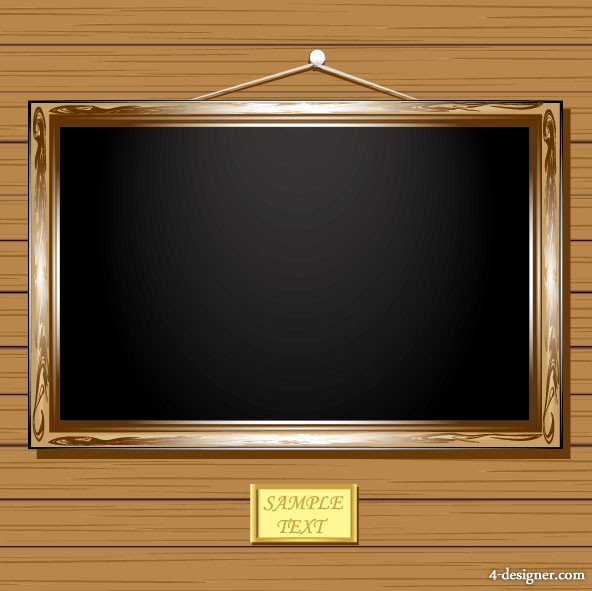 Wooden Vintage Frame Vector Free