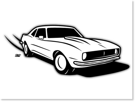 1968 Camaro Cartoon Drawings