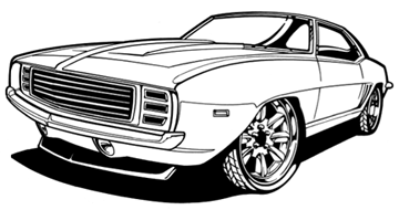 1969 camaro drawing proportions