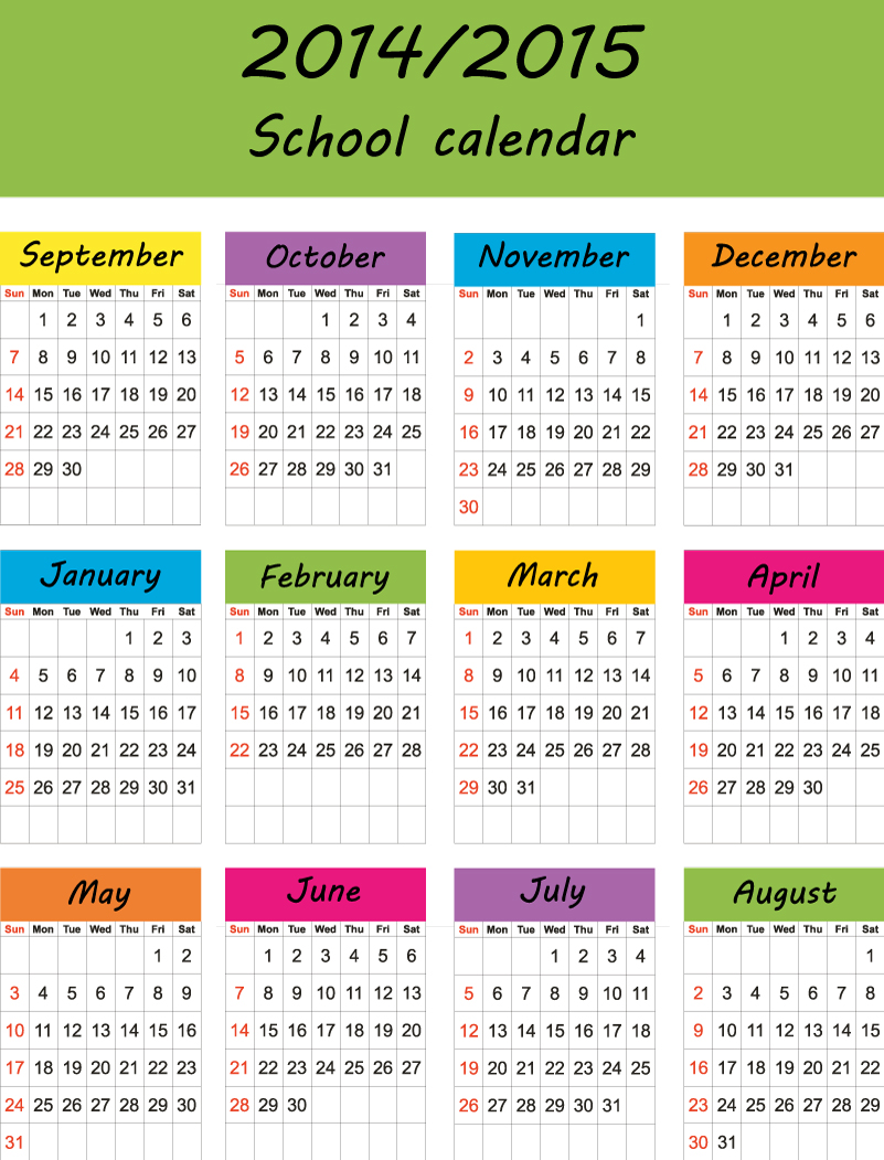 2014 2015 School Calendar