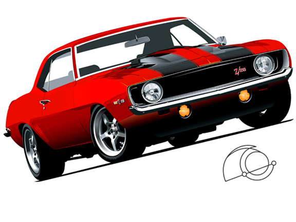 69 Camaro Outline Clip Art