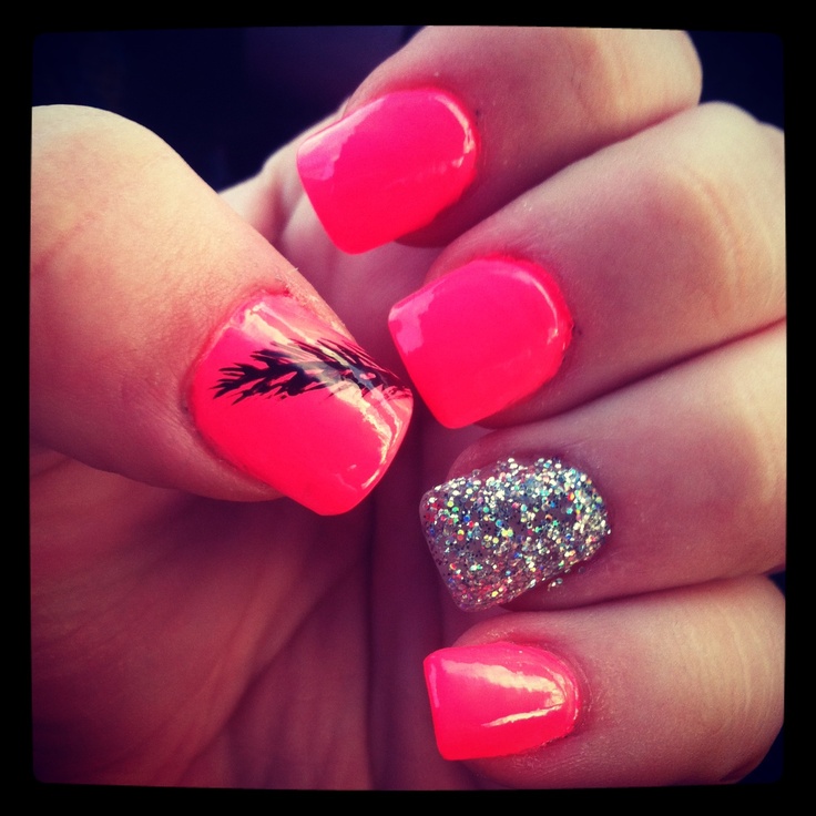 Acrylic Nail Designs for Prom with a Feather Acrylic Nail Designs for Prom with a Feather