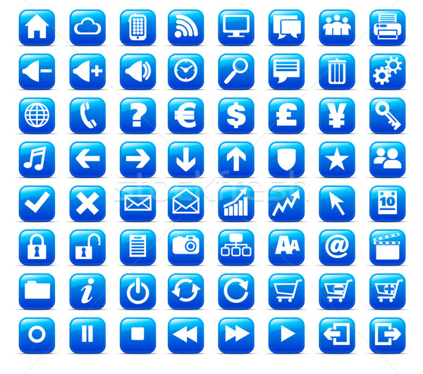 Add Button Icon Blue