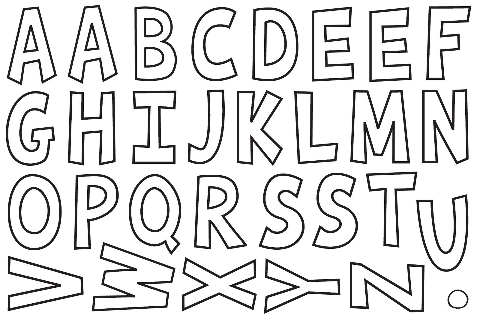 Alphabet Letter Outlines