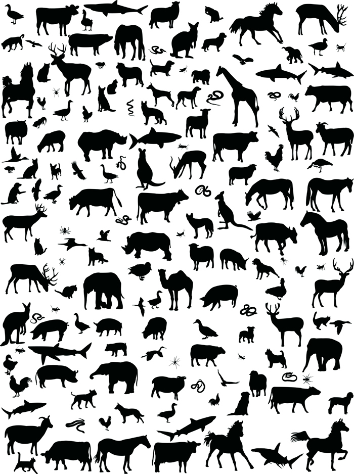 Animal Silhouettes Vector Free Animal Silhouettes Vector Free
