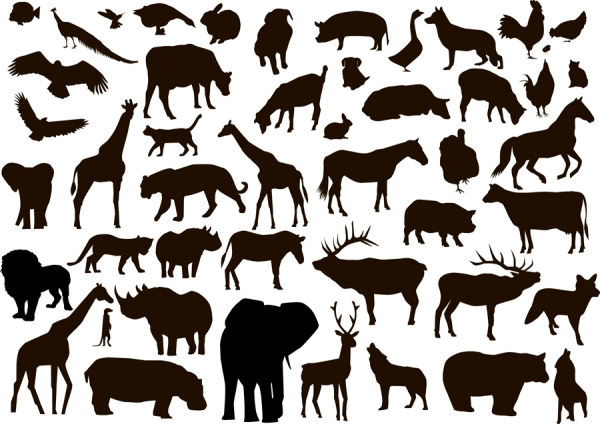 Animal Silhouettes Vector Free