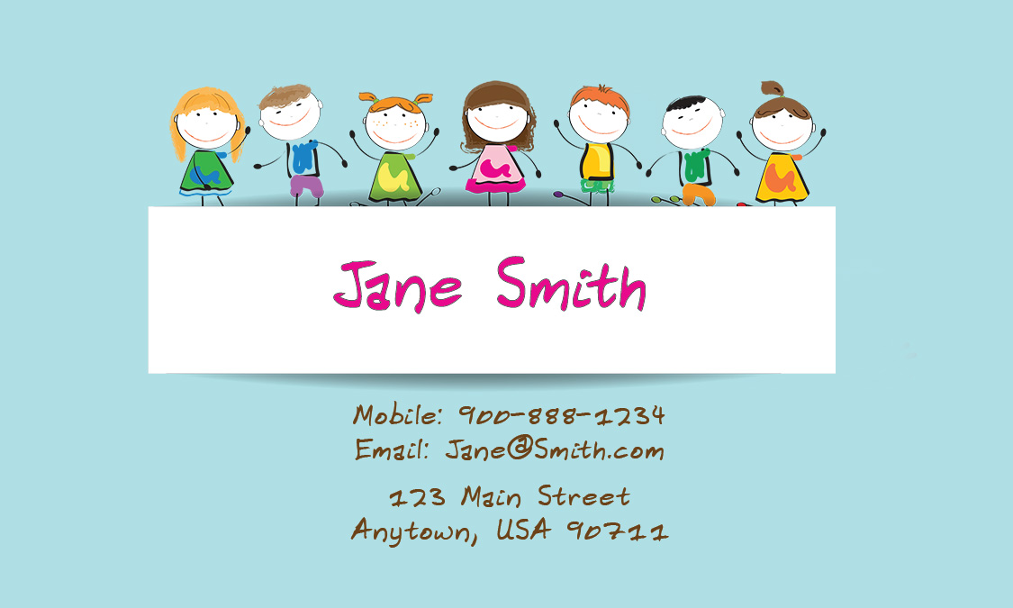 Babysitting Business Card Designs