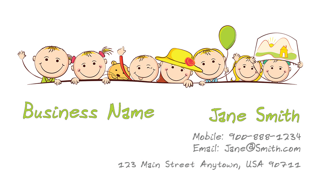 Babysitting Business Card Designs