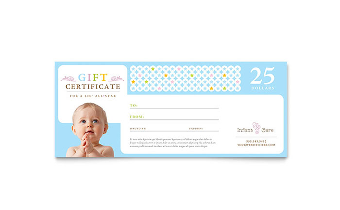 Babysitting Gift Certificate Template