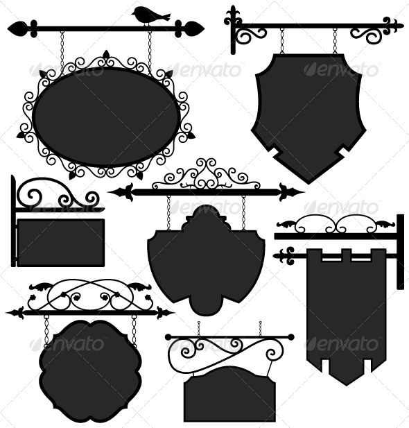 Banner Hanging Sign Clip Art