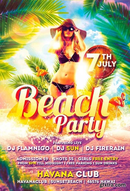 Beach Party Flyer Template