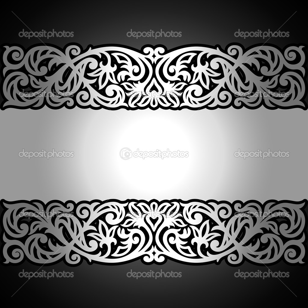 Black and Silver Border Vector