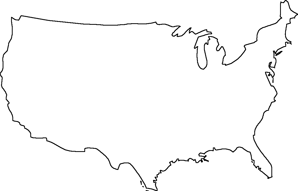 Blank Outline Map United States