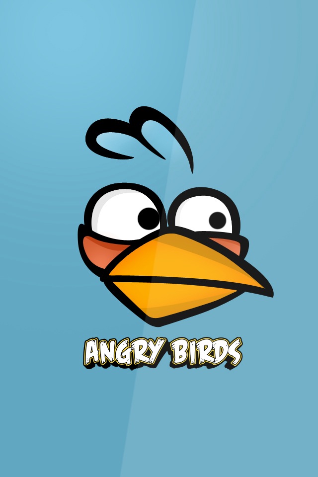 Blue Angry Bird Face