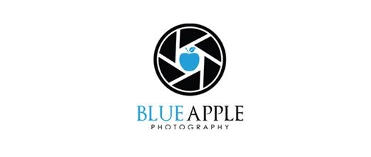Blue Apple Logo Design Blue Apple Logo Design