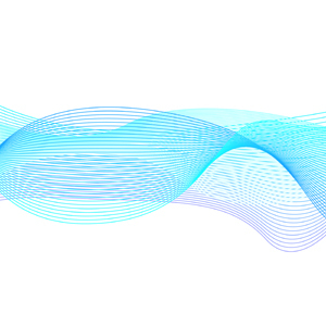 Blue Wavy Lines On White Background