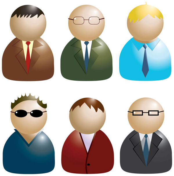 Business People Icons Vector