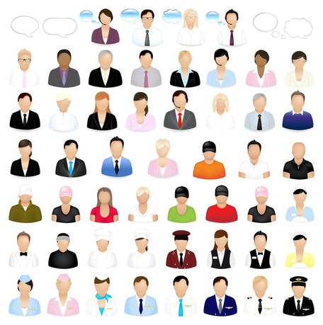 Business People Icons Vector