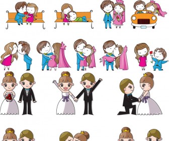 Cartoon Wedding Couple Clip Art