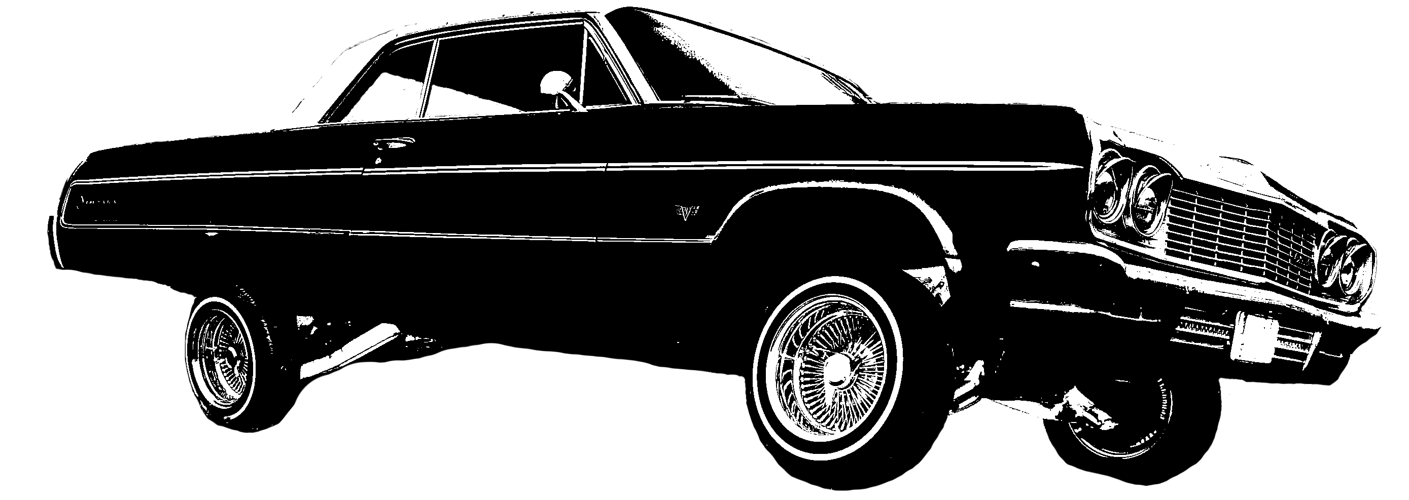 Chevy Impala Lowrider Drawing Art