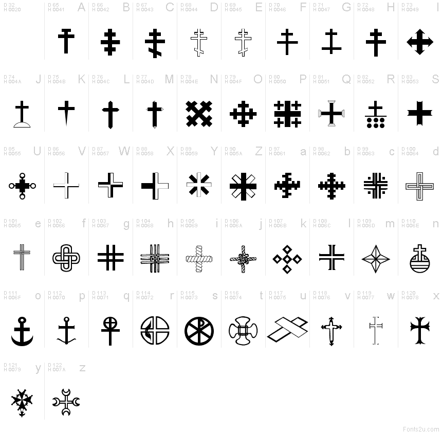 Christian Cross Fonts