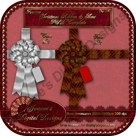 Christmas Bow Photoshop Templates