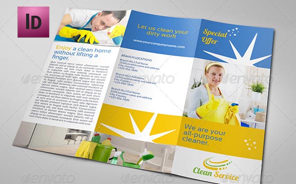 Cleaning Service Brochure Template