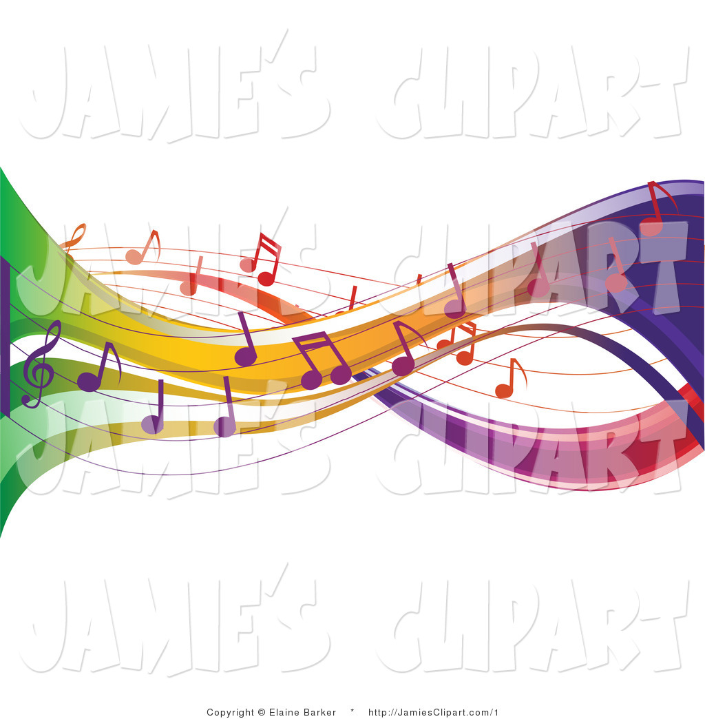 Colorful Music Notes Clip Art