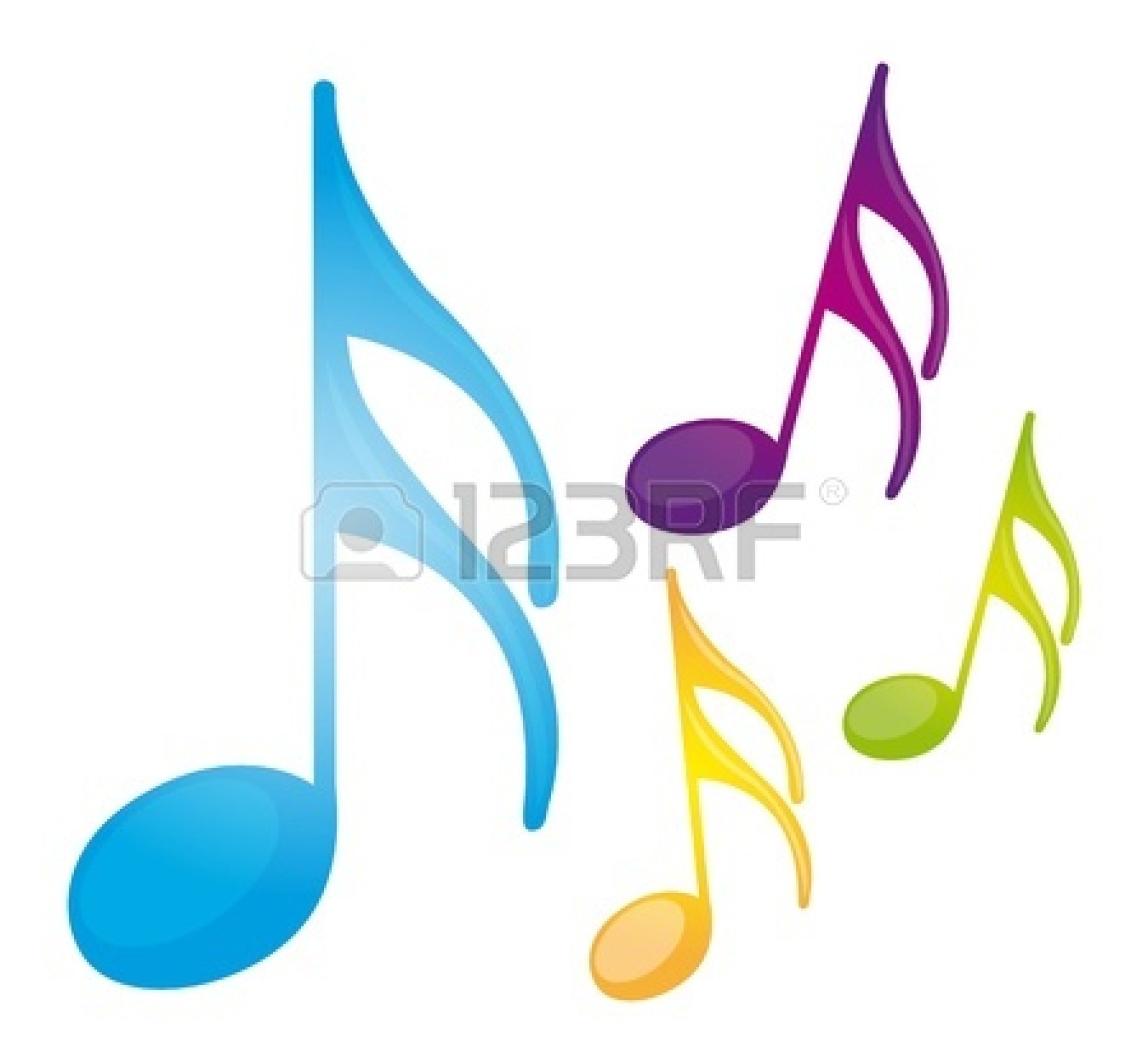 Colorful Music Notes Clip Art