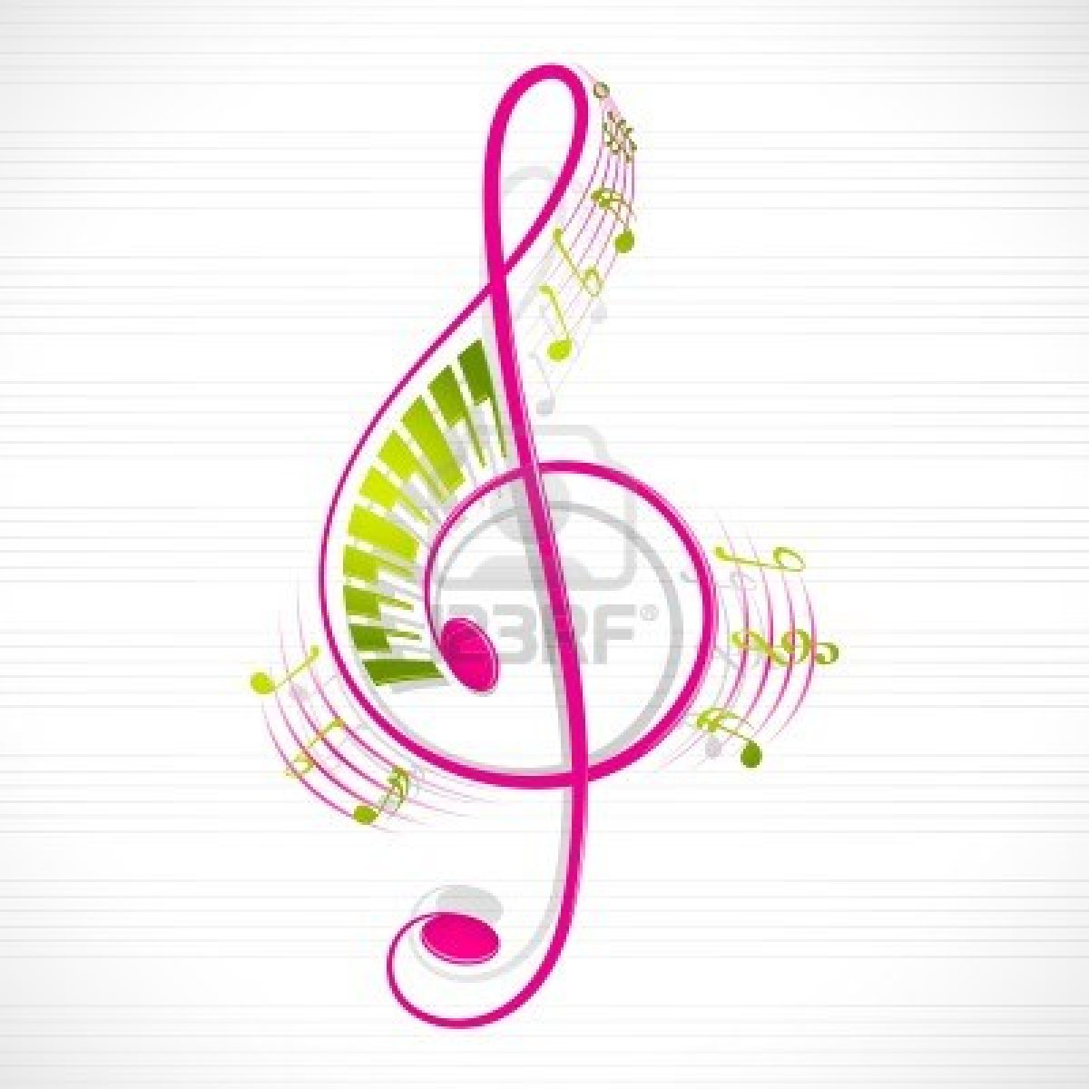 Colorful Music Notes Vector