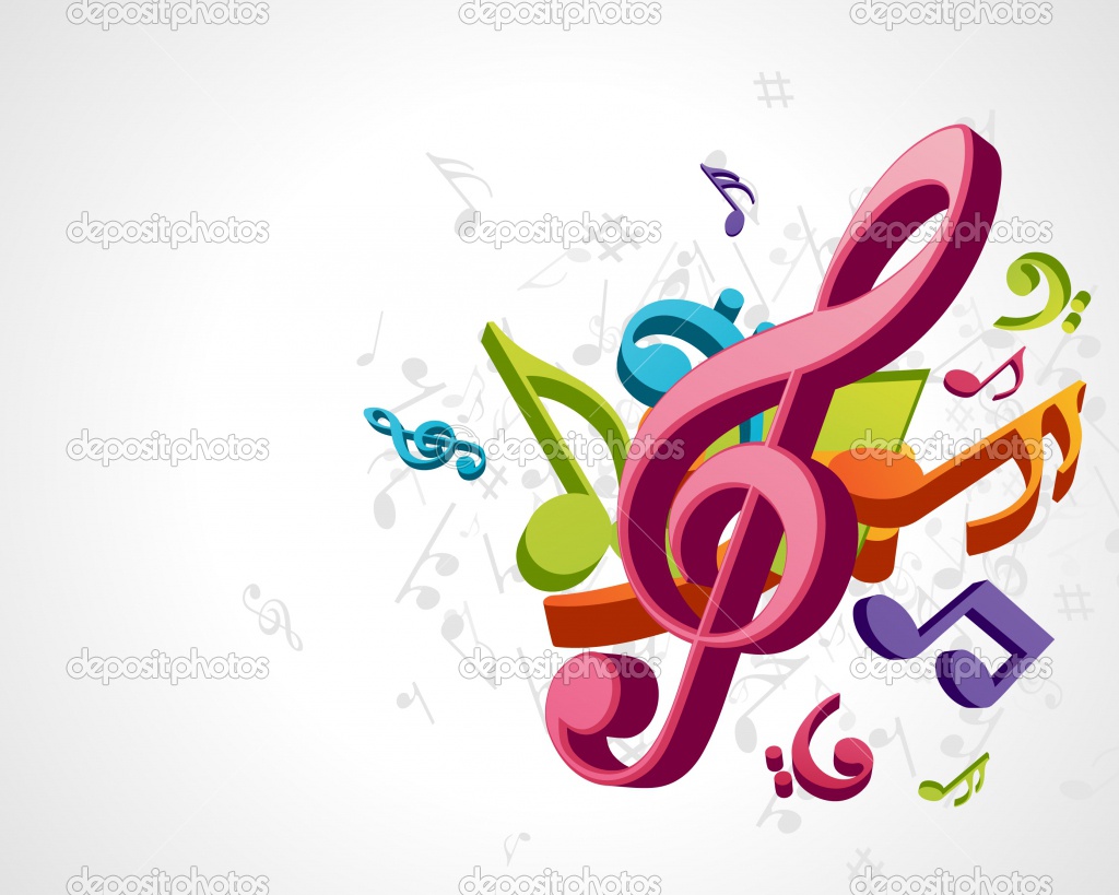 Colorful Music Notes Vector