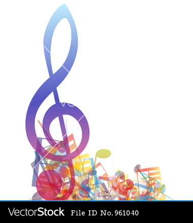 Colorful Musical Notes Clip Art