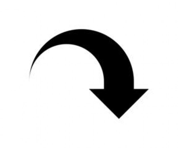 Curved Arrow Pointing Down