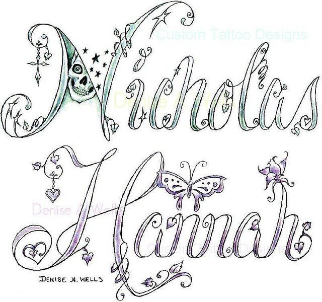 Denise Wells Tattoo Name Designs