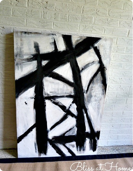 DIY Black and White Abstract Art