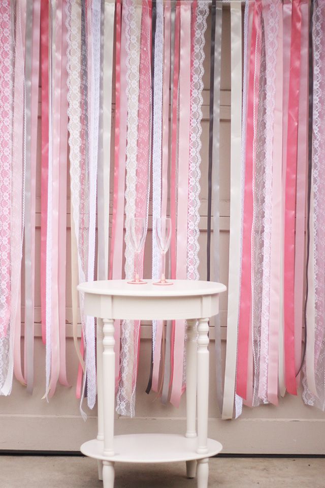 DIY Ribbon Backdrop