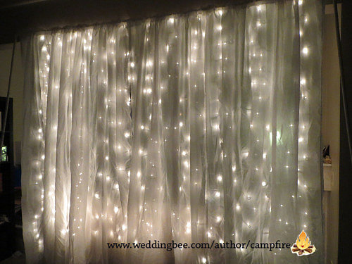 DIY Wedding Backdrop with Lights