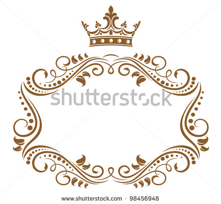 Elegant Royal Frame with Crown