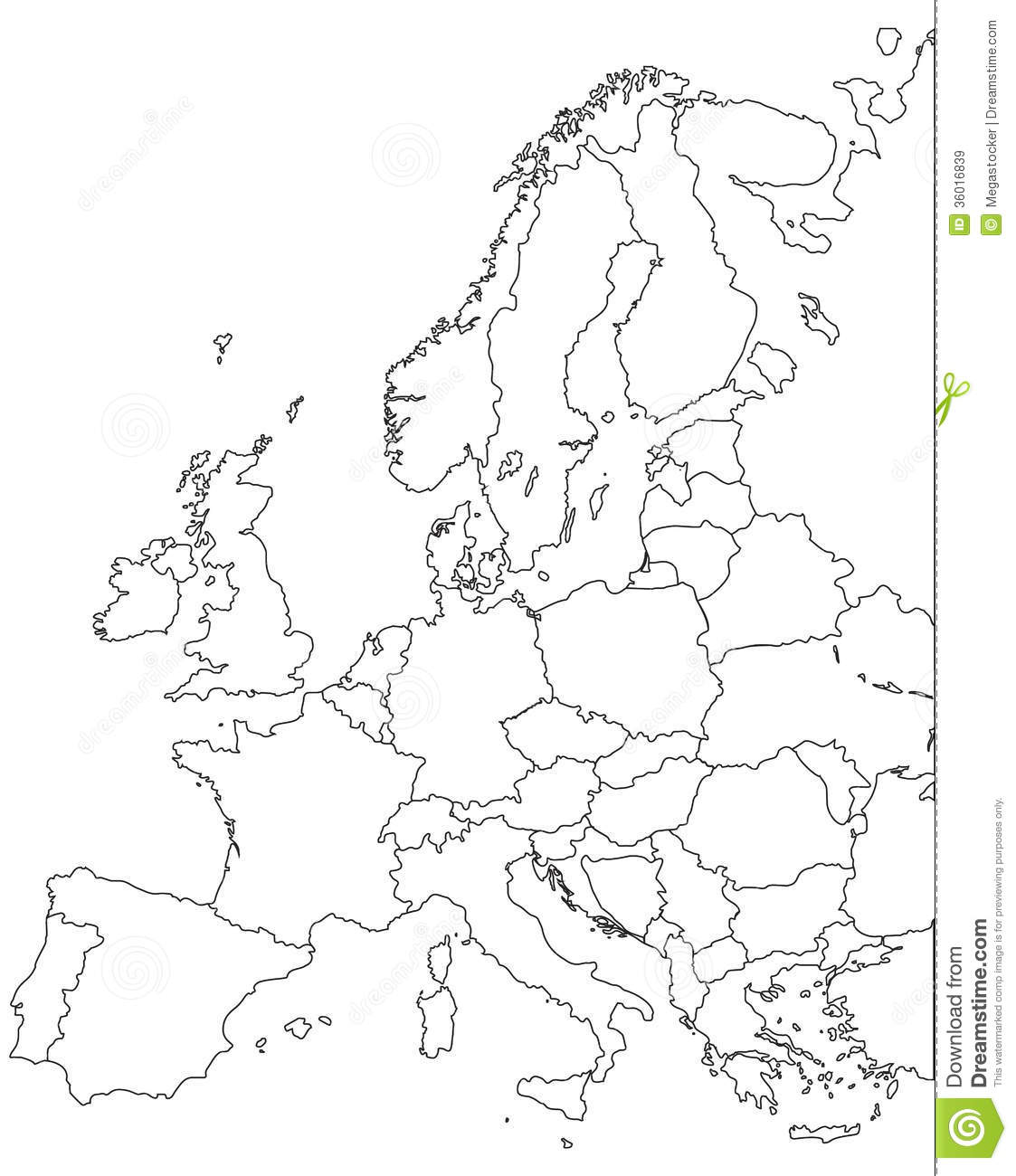 Europe Map Outline Europe Map Outline