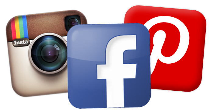 Facebook Instagram Pinterest Logos