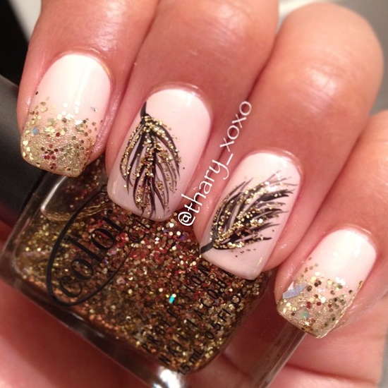 Feather Nail Art Design Feather Nail Art Design