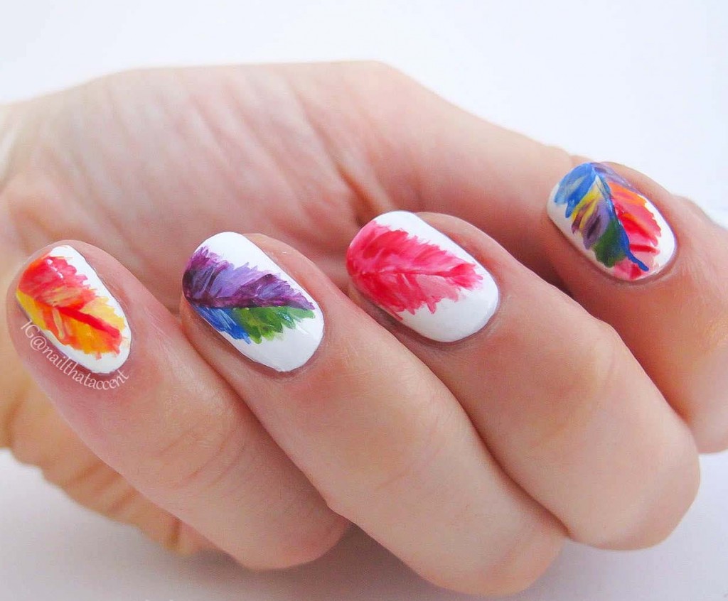 Feather Nail Art