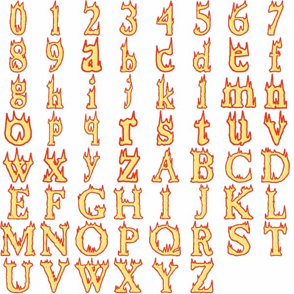 Flame Letters Font