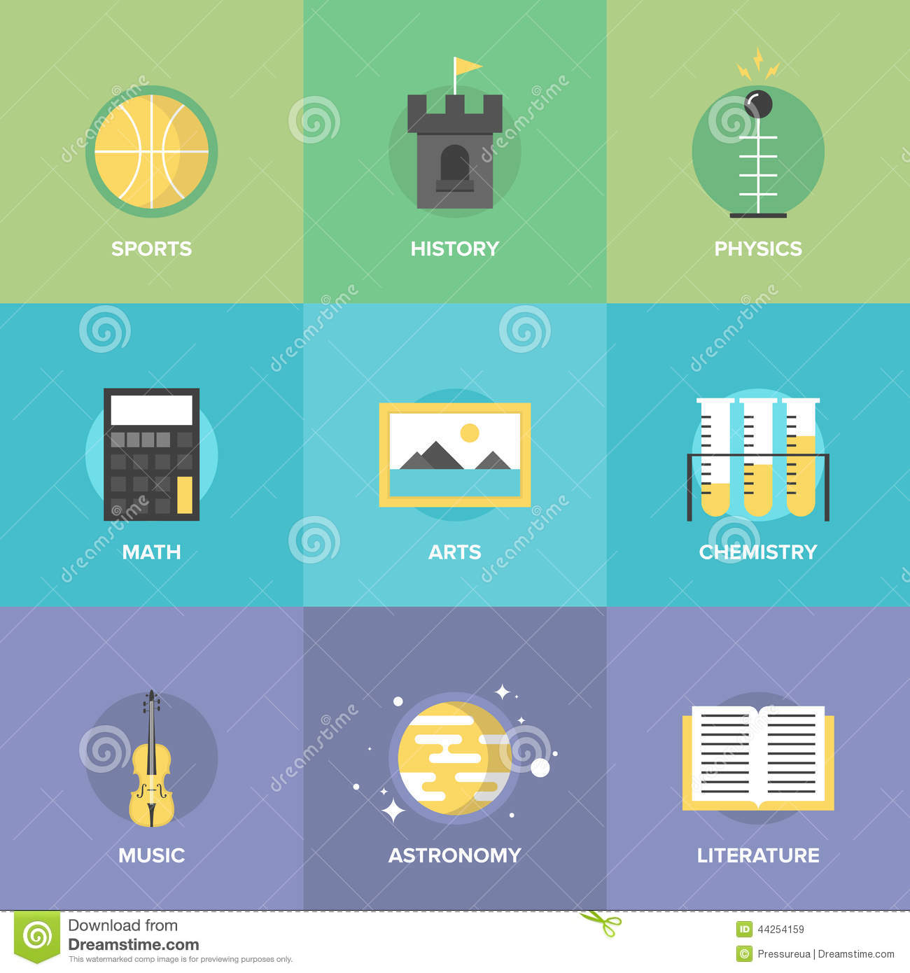 Flat Design Icons Education