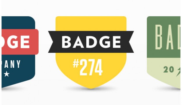 Flat PSD Badges Flat PSD Badges