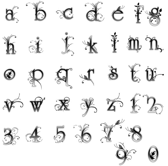 Floral Alphabet Font
