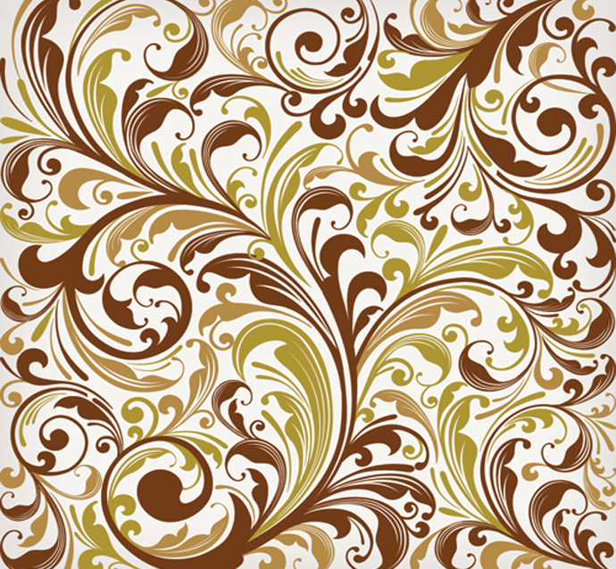 Floral Swirl Vector Art