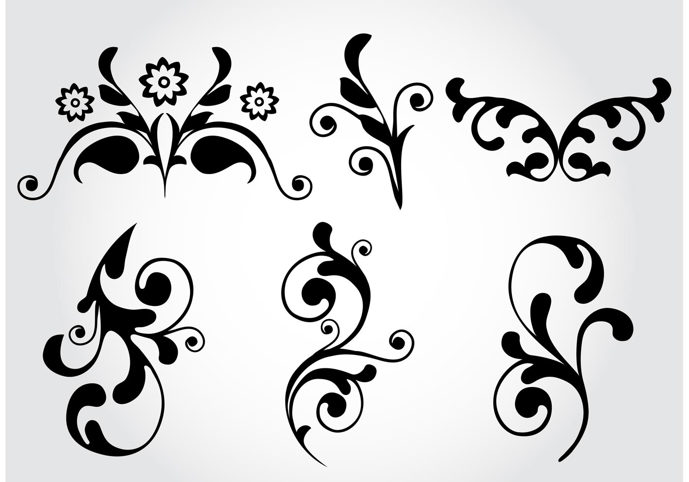 Flourish Free Vector Flowers