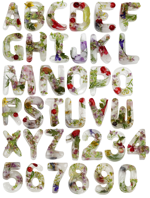 Flower Fonts Alphabet Letters